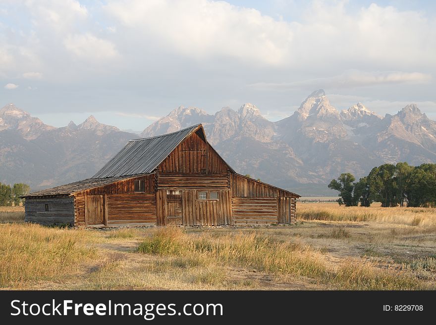 Old homestead on Morman Row in Grand Teton national Park. Old homestead on Morman Row in Grand Teton national Park