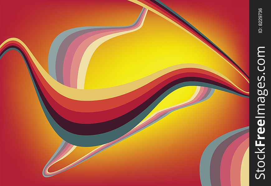 Abstract colorful wavy ribbon on background. Include additional format EPS v.8 (Adobe Illustrator). Abstract colorful wavy ribbon on background. Include additional format EPS v.8 (Adobe Illustrator).