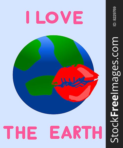 An illustration of the earth. An illustration of the earth