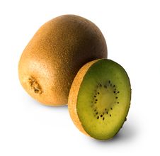 Kiwi Isolated On White Stock Images Kiwi Isolated On White Stock Images