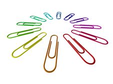 Colour Paper Clips Royalty Free Stock Image