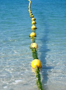 Yellow Floats Line Stock Image Yellow Floats Line Stock Image