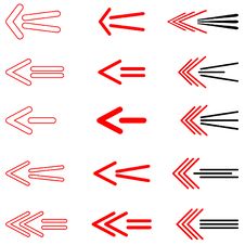 Arrows Set. Vector. Royalty Free Stock Photos Arrows Set. Vector. Royalty Free Stock Photos