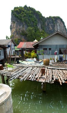 Muslim Floating Village Yard Stock Image Muslim Floating Village Yard Stock Image