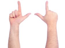 Male Hands Counting Stock Images
