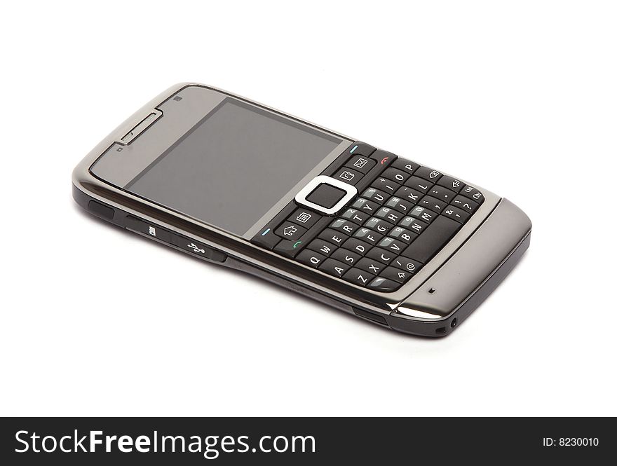 Mobile phone on white background