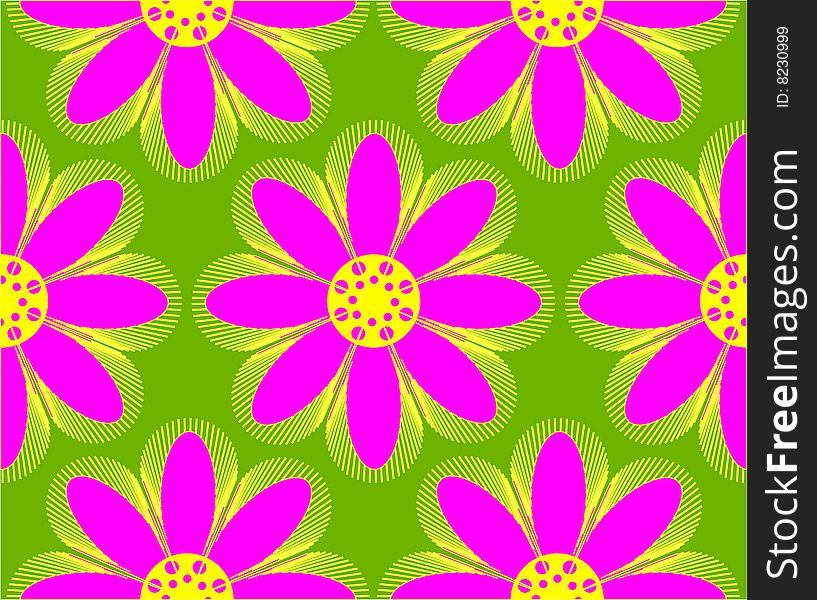 Pattern from decorative pink flowers. Pattern from decorative pink flowers