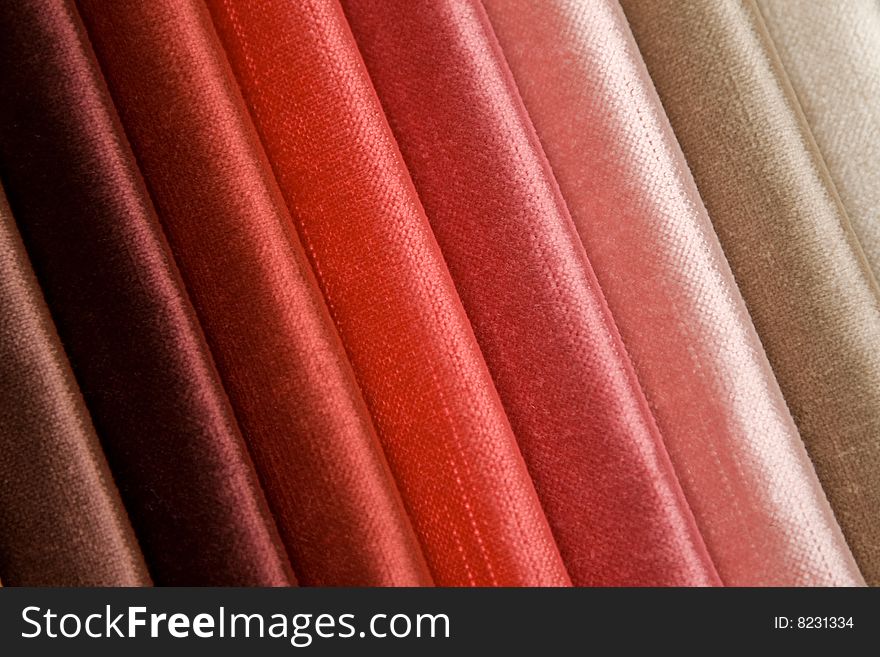 Colorful range of velvet fabric can be used as background. Colorful range of velvet fabric can be used as background