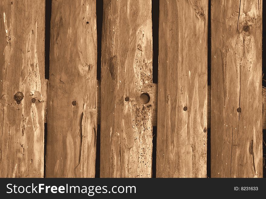 Abstraction picture form out of wooden fence