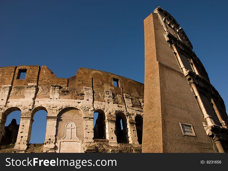 The Colosseum Amphitheater in Rome