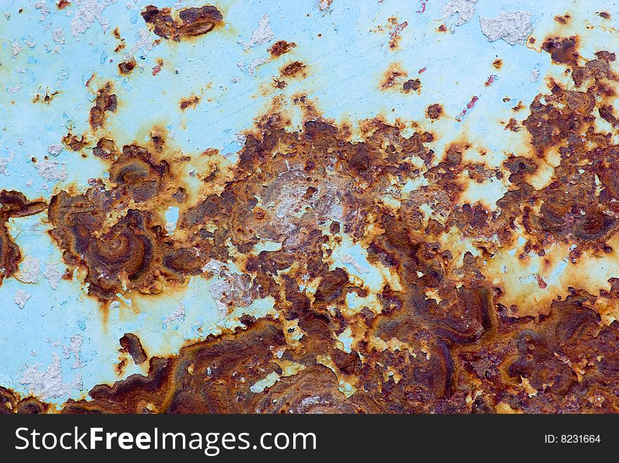 Abstract picture made rust on sheet metal. Abstract picture made rust on sheet metal