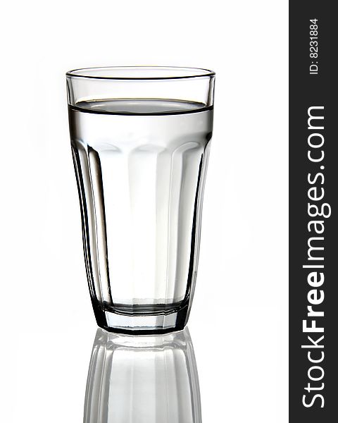 A glass of fresh water.