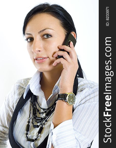 Attractive Businesswoman With Mobile Phone