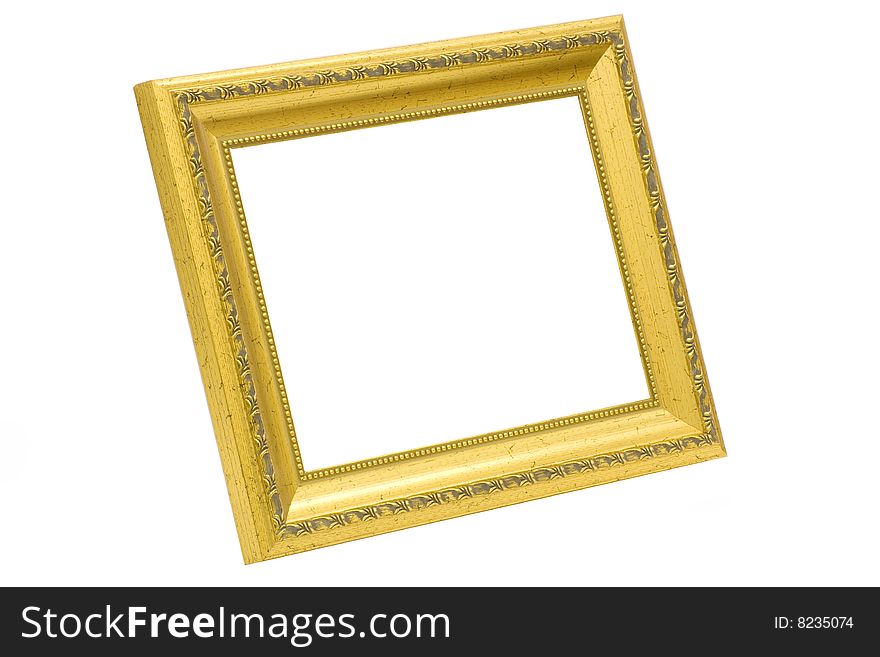 The frame for a photo or painting on a white background