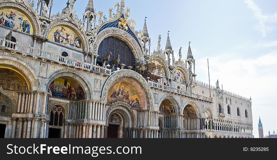 View of Saint Mark cathedral in Venice, Italy. View of Saint Mark cathedral in Venice, Italy