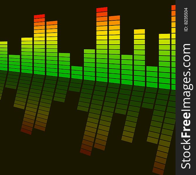 Vector illustration - abstract background digital equalizer