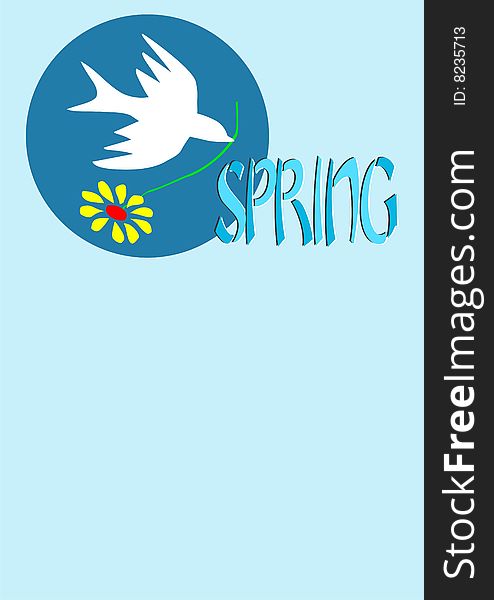 Spring, poster or card for promotion or decoration.