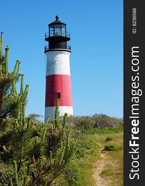 Old lighthouse on an island