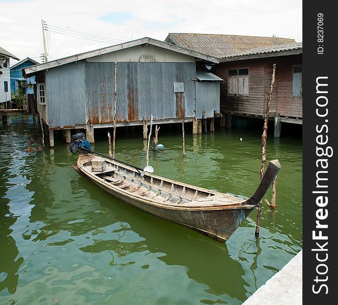 Muslim floating village boat