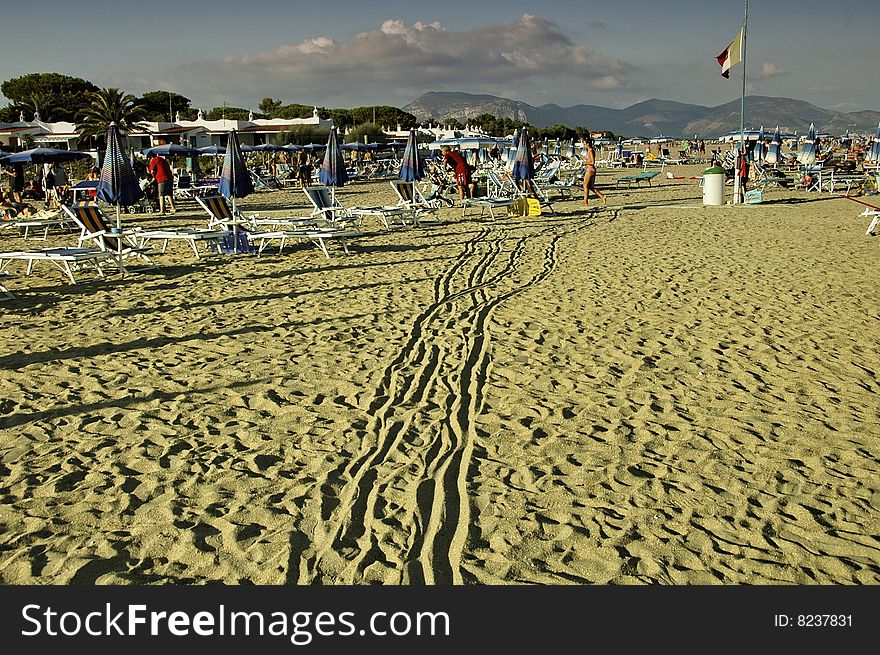 Seaside beach in central italy