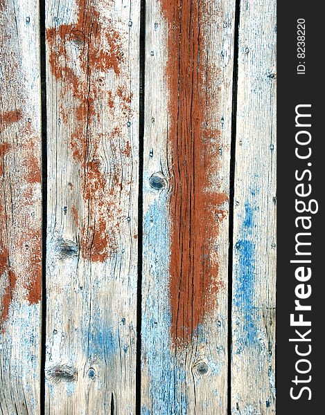 Wooden and painted surface background