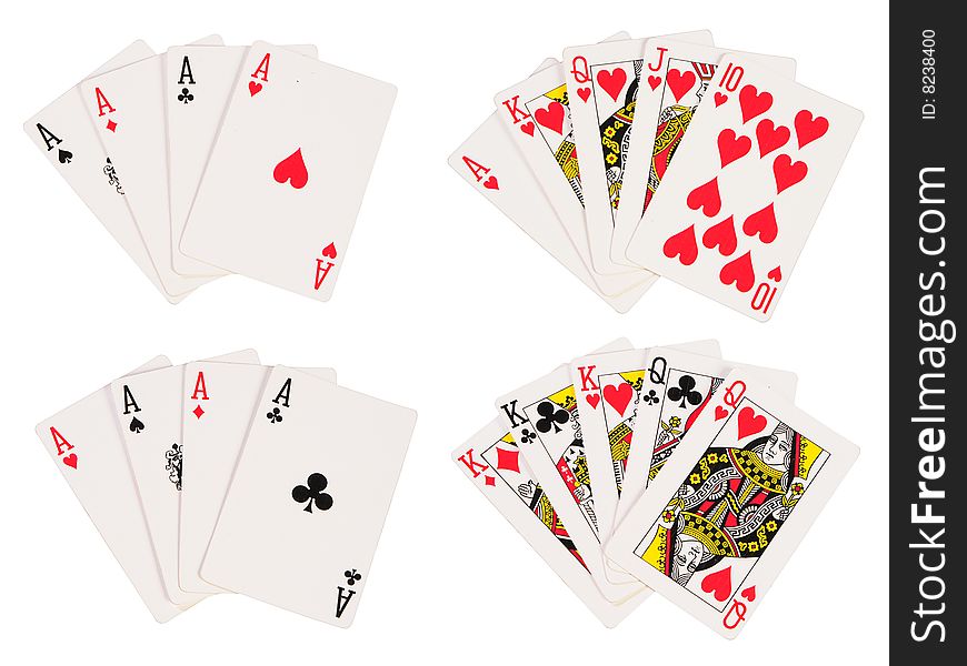 Some winnings combinations of playing-cards