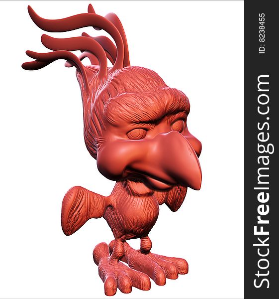 3D rendered illustration of a cartoon bird character