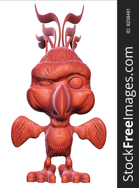 3D rendered illustration of a cartoon bird character