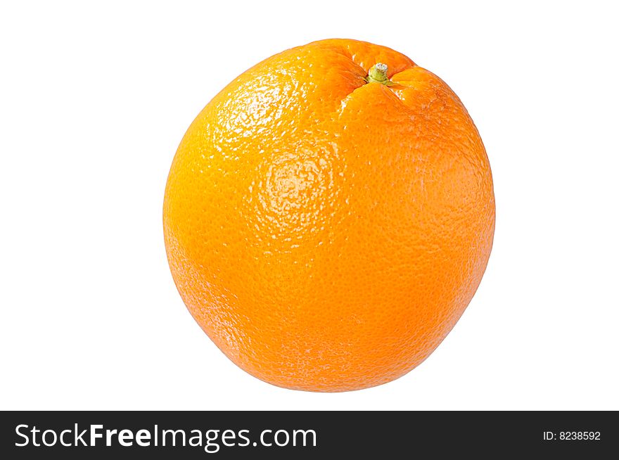 Perfect orange isolated on white.