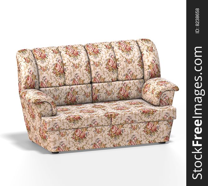 Comfortable arm (double) chair with Clipping Path. Comfortable arm (double) chair with Clipping Path