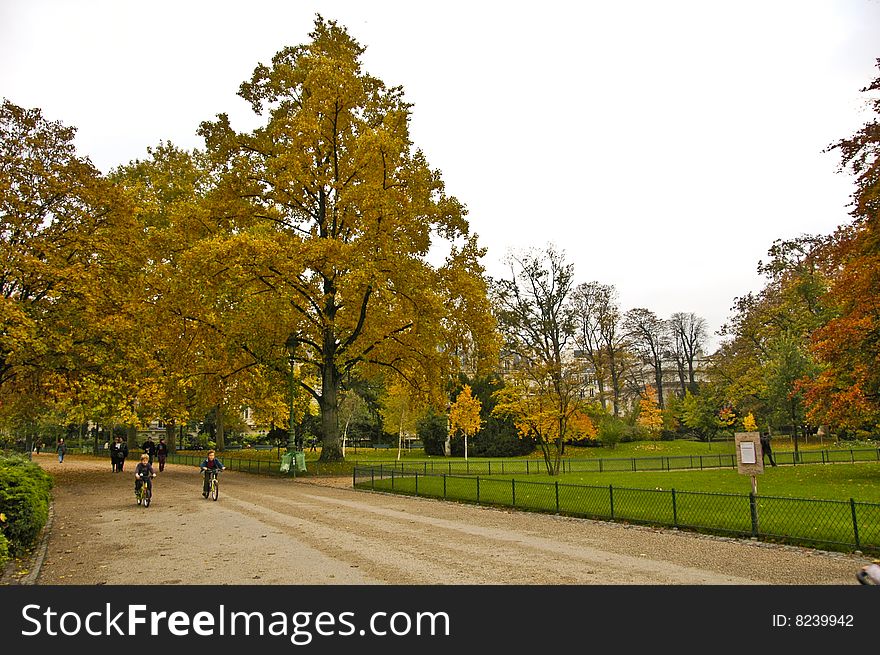 View of Parc Monceau, Paris, France