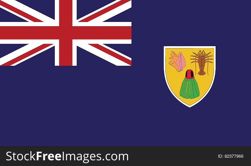 Flag of turks and caicos islands vector icon illustration eps10