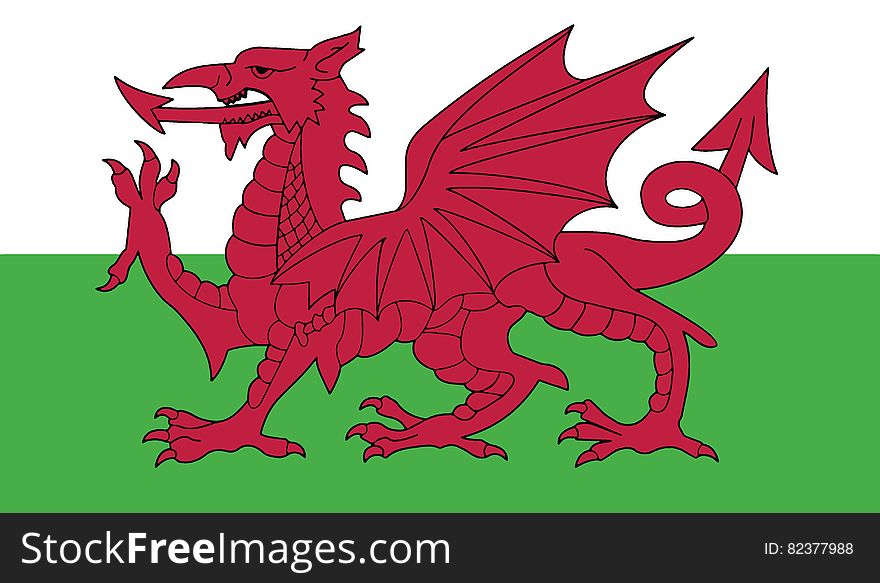 Flag of wales vector icon illustration eps10