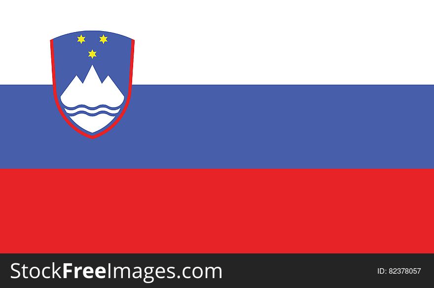 Flag of slovenia vector icon illustration eps10