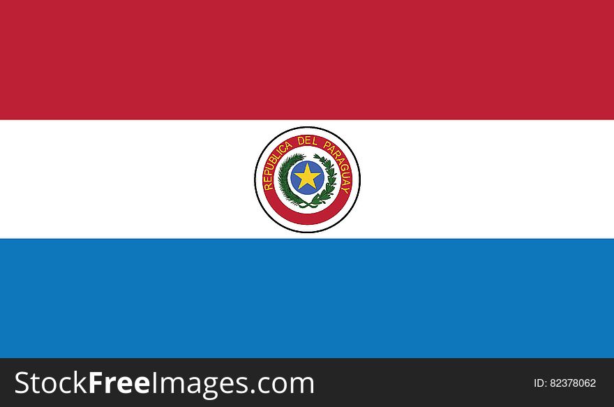 Flag of paraguay vector icon illustration