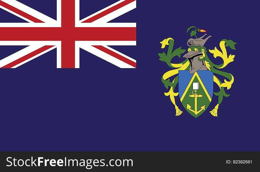 Flag of pitcairn islands vector icon illustration