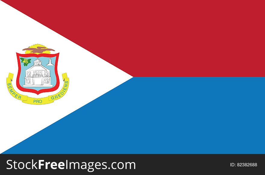 Flag Of Saint Martin Vector Icon Illustration