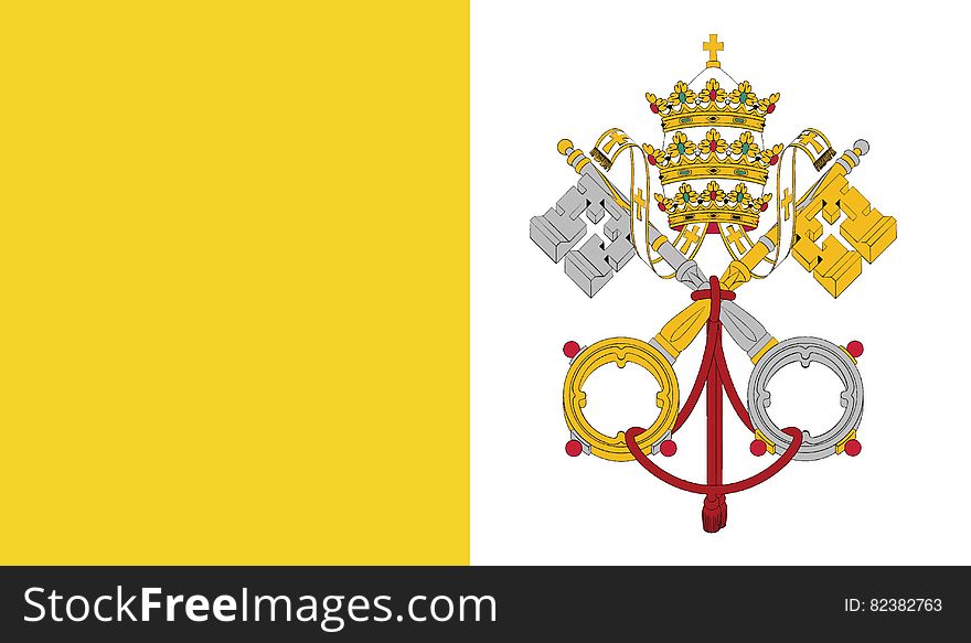 Flag Of Vatican City Holy See Vector Icon Illustration