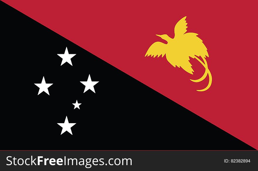 Flag of papua new guinea vector icon illustration eps10