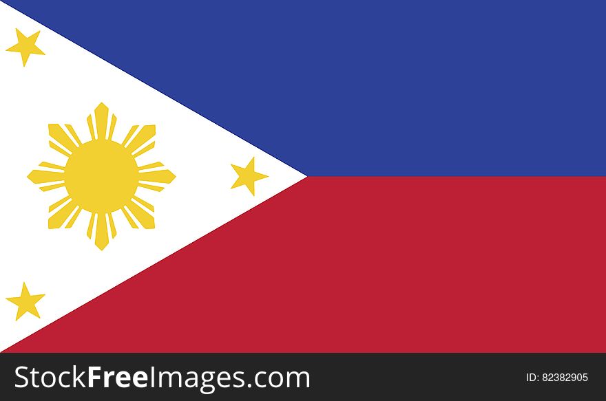 Flag of philippines vector icon illustration eps10