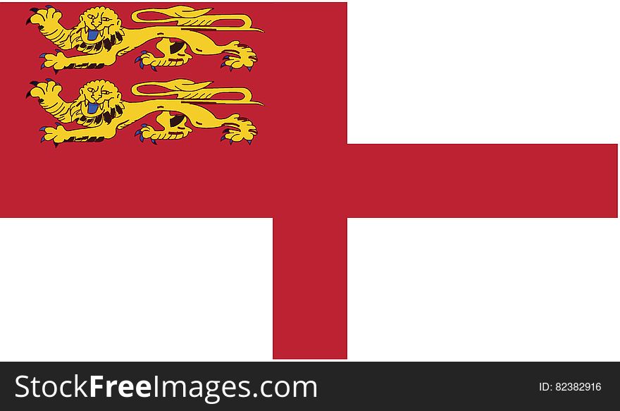 Flag Of Sark Vector Icon Illustration