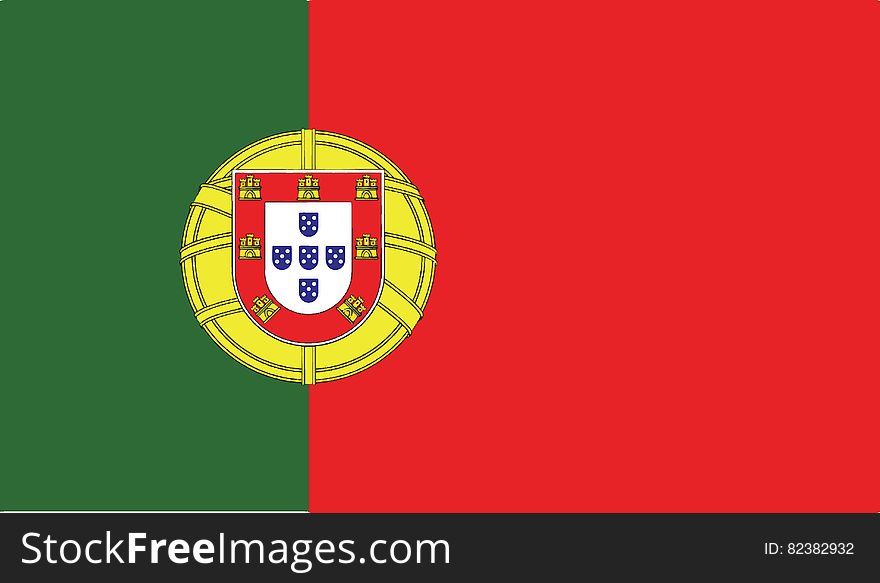 Flag of portugal vector icon illustration