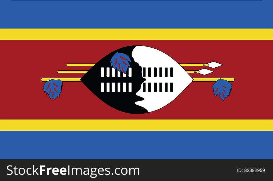 Flag Of Swaziland Vector Icon Illustration