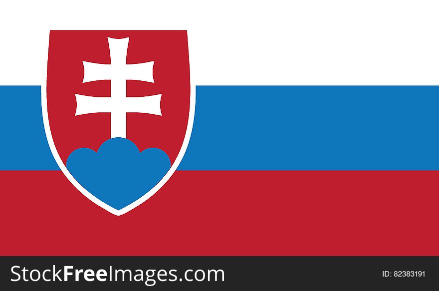Flag of slovakia vector icon illustration