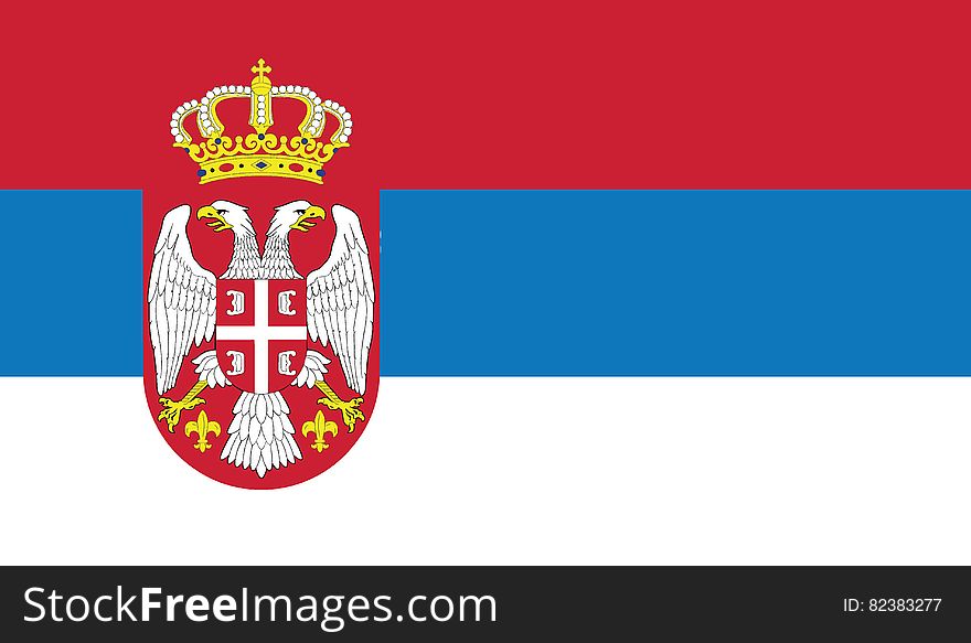 Flag of serbia vector icon illustration eps10