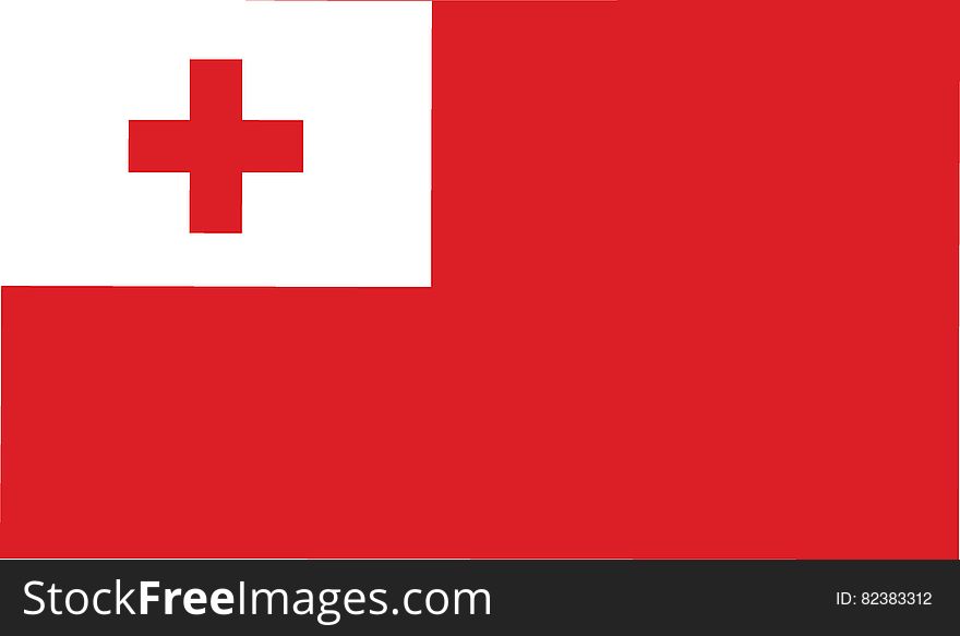 Flag Of Tonga Vector Icon Illustration