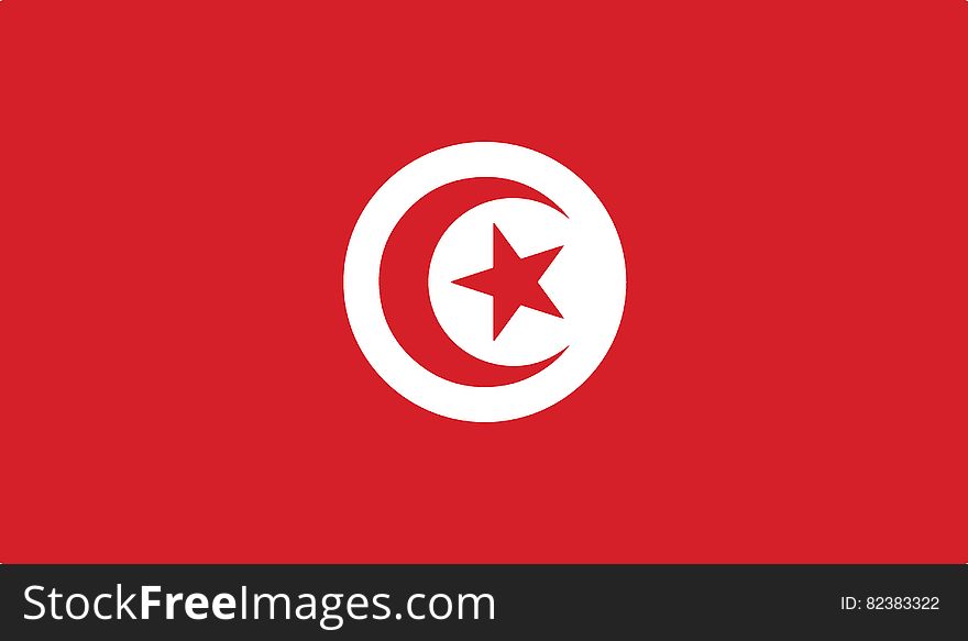 Flag of tunisia vector icon illustration eps10