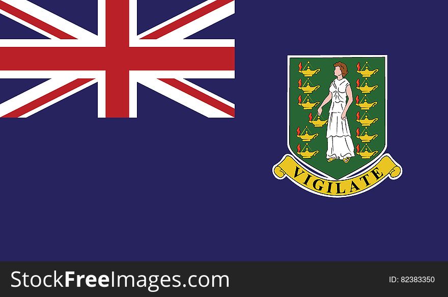 Flag Of Virgin Island Uk Vector Icon Illustration