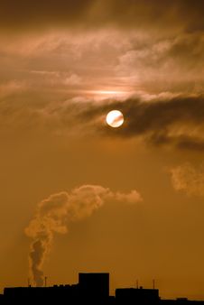 Sun And Smoke Stock Image Sun And Smoke Stock Image