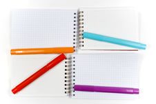 Four Opposite Notebook Stock Image Four Opposite Notebook Stock Image